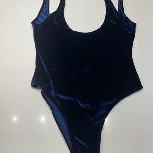 BNWT Deep blue velvet swimsuit